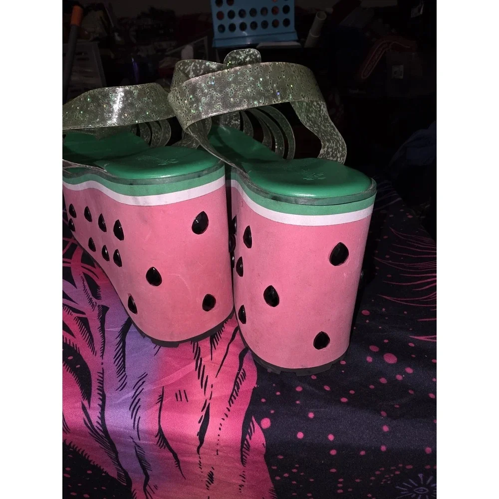 Sugar Thrillz Dolls Kill Watermelon Platform Jelly Shoes Size 11m